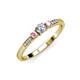 2 - Tresu Diamond and Pink Tourmaline Three Stone Engagement Ring 
