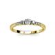 3 - Tresu Diamond and Aquamarine Three Stone Engagement Ring 