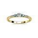 3 - Tresu Diamond and Blue Topaz Three Stone Engagement Ring 