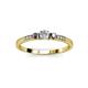 3 - Tresu Diamond and Iolite Three Stone Engagement Ring 