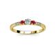 3 - Tresu Diamond and Ruby Three Stone Engagement Ring 