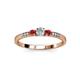 3 - Tresu Diamond and Ruby Three Stone Engagement Ring 