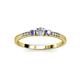 3 - Tresu Diamond and Tanzanite Three Stone Engagement Ring 