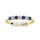 3 - Vivian 3.00 mm Blue Sapphire and Diamond 7 Stone Wedding Band 