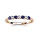 3 - Vivian 3.00 mm Blue Sapphire and Diamond 7 Stone Wedding Band 