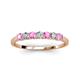 3 - Vivian 3.00 mm Pink Sapphire and Diamond 7 Stone Wedding Band 