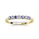 3 - Vivian 3.00 mm Tanzanite and Diamond 7 Stone Wedding Band 