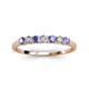 3 - Vivian 3.00 mm Tanzanite and Diamond 7 Stone Wedding Band 