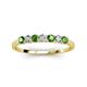 3 - Vivian 3.00 mm Green Garnet and Diamond 7 Stone Wedding Band 