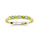 3 - Vivian 3.00 mm Peridot and Diamond 7 Stone Wedding Band 