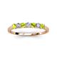 3 - Vivian 3.00 mm Peridot and Diamond 7 Stone Wedding Band 