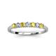 3 - Vivian 3.00 mm Yellow Sapphire and Diamond 7 Stone Wedding Band 