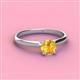 2 - Solus Round Citrine Solitaire Engagement Ring  