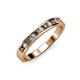 3 - Kathiryn 2.00 mm Smoky Quartz and Diamond 11 Stone Wedding Band 