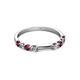 3 - Alicia 2.60 mm Ruby and Diamond 8 Stone Wedding Band 