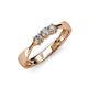 3 - Rylai 0.17 ctw Natural Diamond (2.70 mm) Women Three Stone Engagaement Ring  