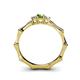 4 - Twyla Diamond and Green Garnet Three Stone Ring 