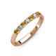 2 - Fiala 2.70 mm Citrine and Diamond 7 Stone Wedding Band 