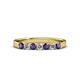 3 - Fiala 2.70 mm Iolite and Diamond 7 Stone Wedding Band 