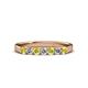 3 - Fiala 2.70 mm Yellow Sapphire and Diamond 7 Stone Wedding Band 