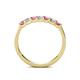 4 - Fiala 2.70 mm Pink Tourmaline and Diamond 7 Stone Wedding Band 