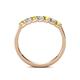 4 - Fiala 2.70 mm Yellow Sapphire and Diamond 7 Stone Wedding Band 