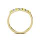 4 - Fiala 2.70 mm Yellow and White Diamond 7 Stone Wedding Band 