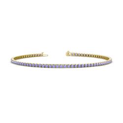 Leslie Tanzanite Eternity Tennis Bracelet Tanzanite ctw Womens Eternity Tennis Bracelet K Yellow Gold