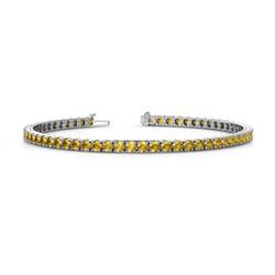 Leslie Round Citrine Eternity Tennis Bracelet Round Citrine ctw Womens Eternity Tennis Bracelet K White Gold