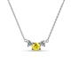 1 - Raia Yellow Sapphire and Diamond Three Stone Pendant 