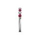 5 - Alicia 2.60 mm Ruby and Diamond 8 Stone Wedding Band 