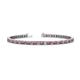 1 - Leslie 3.40 mm Rhodolite Garnet and Diamond Eternity Tennis Bracelet 