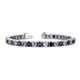 1 - Leslie 4.00 mm Blue Sapphire and Diamond Eternity Tennis Bracelet 