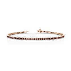 Izarra Red Garnet Eternity Tennis Bracelet Red Garnet ctw Womens Eternity Tennis Bracelet K Rose Gold