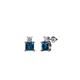 1 - Sera Blue and White Diamond Two Stone Stud Earrings 