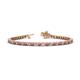 1 - Izarra 2.90 mm Rhodolite Garnet and Diamond Eternity Tennis Bracelet 