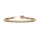 1 - Izarra 2.90 mm Yellow Sapphire and Diamond Eternity Tennis Bracelet 