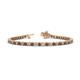 1 - Izarra 2.90 mm Smoky Quartz and Diamond Eternity Tennis Bracelet 