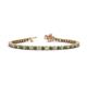 1 - Izarra 3.10 mm Green Garnet and Diamond Eternity Tennis Bracelet 