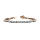 1 - Izarra 3.10 mm Aquamarine and Diamond Eternity Tennis Bracelet 