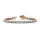 1 - Izarra 3.70 mm Aquamarine and Diamond Eternity Tennis Bracelet 