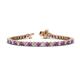 1 - Izarra 3.70 mm Amethyst and Diamond Eternity Tennis Bracelet 