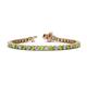 1 - Izarra 3.70 mm Peridot and Diamond Eternity Tennis Bracelet 