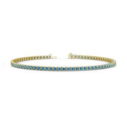 Cliona Blue Topaz Eternity Tennis Bracelet Blue Topaz ctw Prong Womens Eternity Tennis Bracelet K Yellow Gold