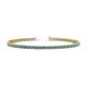 1 - Cliona 2.40 mm Blue Topaz Eternity Tennis Bracelet 