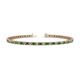 1 - Cliona 2.40 mm Green Garnet and Diamond Eternity Tennis Bracelet 