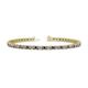 1 - Cliona 2.70 mm Iolite and Diamond Eternity Tennis Bracelet 