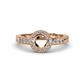 3 - Meir Semi Mount Engraved Halo Engagement Ring 