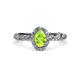 3 - Allene Signature Oval Cut Halo Engagement Ring 