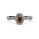 3 - Allene Signature Oval Cut Halo Engagement Ring 